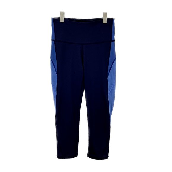 lululemon athletica Pants - Lululemon Sports Crop Blue Leggings Size 8